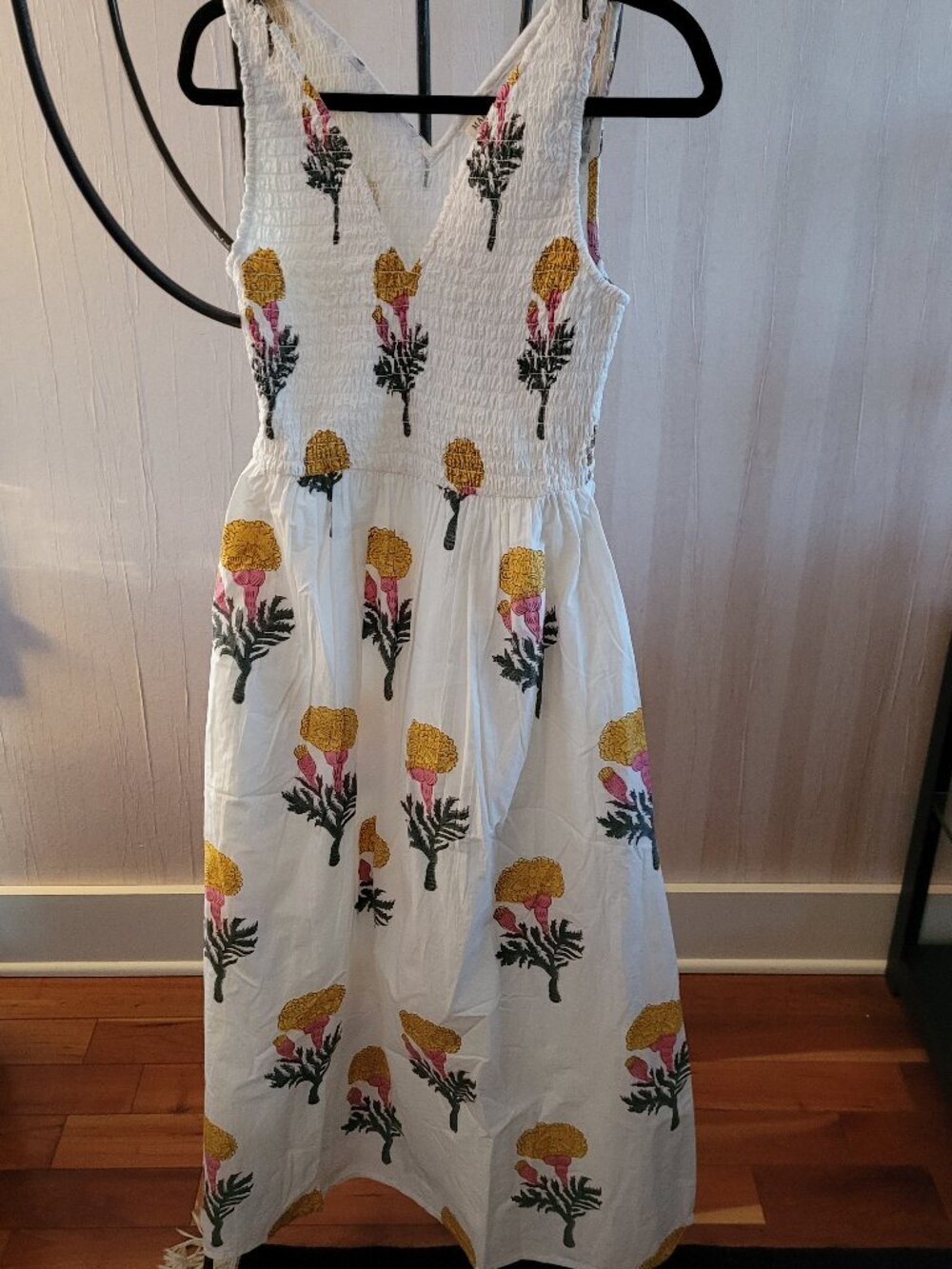 Marea Cora Floral Print Midi Dress in Marigold - Picture 5 of 16